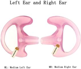 img 1 attached to Lsgoodcare Replacement Earmold Earbud - 10 Pairs of Pink, Medium, Soft Silicone Earbuds for Two Way Radio Acoustic Coil Tube Earpiece