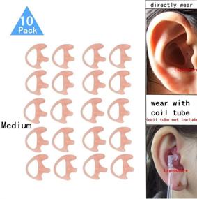 img 4 attached to Lsgoodcare Replacement Earmold Earbud - 10 Pairs of Pink, Medium, Soft Silicone Earbuds for Two Way Radio Acoustic Coil Tube Earpiece