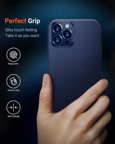 img 1 attached to 📱 TORRAS Slim Fit iPhone 12 Case/iPhone 12 Pro Case – Slim, Protective, Velvety Feel, Non-Slip Matte, Pacific Blue (6.1'' 2020)