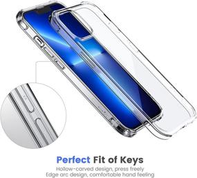 img 2 attached to 📱 Mkeke Clear iPhone 13 Pro Case - Transparent Shockproof Protective Phone Cover for iPhone 13 Pro 6.1 Inch (2021 Release)