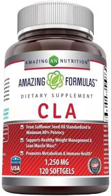 img 3 attached to 💪 Amazing Formulas CLA 1250 Mg Supplement for Healthy Weight Management and Lean Mass Muscles - Boosts Metabolism & Immune Health (120 Softgels) (Non-GMO, Gluten Free)