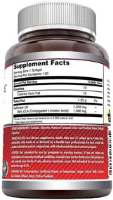 img 1 attached to 💪 Amazing Formulas CLA 1250 Mg Supplement for Healthy Weight Management and Lean Mass Muscles - Boosts Metabolism & Immune Health (120 Softgels) (Non-GMO, Gluten Free)