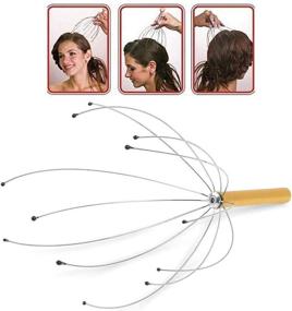 img 1 attached to 🧘 Ultimate Self-Care Set: 2-Pack Bear Claw Black Telescopic Back Scratcher and 2-Pack Head Massager Scalp Scratcher (Gold) - For Head Relaxation and Body Tickling!