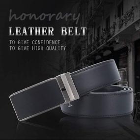 img 1 attached to 👔 Buckle Automatic Ratchet Genuine Leather Men's Accessories and Belts - Stylish & Functional Belt Collection for Men