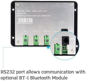 img 1 attached to 🔋 Renogy Adventurer 30A Negative Ground Flush Mount Charge Controller | LCD Display | Compatible with Sealed, Gel, Flooded, and Lithium Batteries | 12V/24V PWM