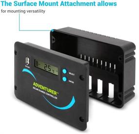 img 2 attached to 🔋 Renogy Adventurer 30A Negative Ground Flush Mount Charge Controller | LCD Display | Compatible with Sealed, Gel, Flooded, and Lithium Batteries | 12V/24V PWM