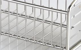 img 1 attached to 304 Stainless Steel Utensil Drying Rack: Efficient Drainer Basket for Chopsticks, Spoons, Forks, Knives - Flatware Storage Solution (Square)