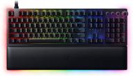 🎮 razer huntsman v2 analog gaming keyboard: analog optical switches, rgb lighting, wrist rest, media keys & dial - classic black (renewed) logo