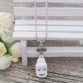 img 1 attached to 🥛 MJartoria Best Friend Necklaces - Best Buds - Boys Friendship BFF Necklaces for 2 - Cute Milk and Cookie Birthday Gifts for Kids