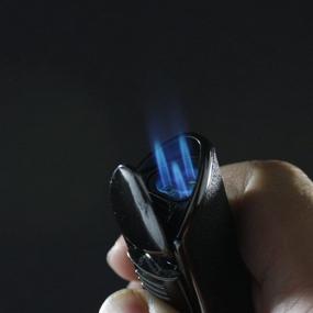 img 1 attached to Улучшите свой опыт курения с зажигалкой Prestige Import Group Olympus Triple Flame Torch - черный камень с металлическим дизайном Gun Gray и встроенным резаком - устойчив к ветру.
