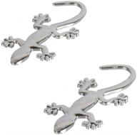 🦎 шикарные трехмерные гекконы из металла с хромовым покрытием - набор из 2 шт.: модные автомобильные эмблемы. логотип