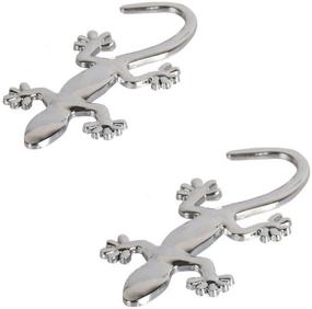 img 3 attached to 🦎 Шикарные трехмерные гекконы из металла с хромовым покрытием - набор из 2 шт.: модные автомобильные эмблемы.
