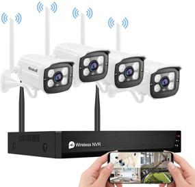 img 4 attached to 📷 JideTech Видеосистема домашней безопасности для уличного использования: 8-канальные беспроводные WiFi-камеры наблюдения - 1080P HD бюллет-камера NVR с Night Owl, активация по движению - 4 камеры (без жесткого диска)