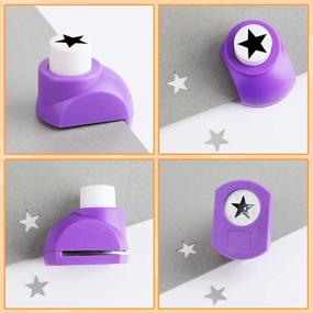 img 1 attached to 🔳 Versatile 8Pcs Mini Craft Hole Punch Shape Set for Scrapbooking, DIY Crafting, and more!