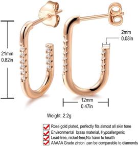 img 3 attached to 💫 Chunky Hoop Earrings 18K Gold Plated, Lightweight 925 Sterling Silver Post, High Polished Twisted Hoops Jewelry Gift for Women and Girls