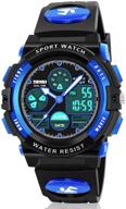 🎁 dodosky boy toys age 5-12, 50m waterproof led digital sport watches for kids - ideal birthday presents & gifts for 5-13 year old boys in blue logo