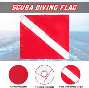 img 2 attached to Dawitrly Safety Dive Flags: 2-Piece Polyester Set for Snorkeling, Diving, Spearfishing, and Scuba - Includes International Signal Alpha Flag - Ideal for Floats, Buoys, and Boats - 20x24 Inches