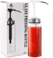 🍶 300ml/10oz glass bottle with a tossow sauce pump dispenser for olive oil, hot sauce, tabasco sauce, soy sauce, ketchup, and salad dressing - ideal for home kitchen logo