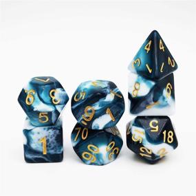 img 1 attached to 🎲 Haxtec Polyhedral RPG Dice Set for Dungeons & Dragons Roleplaying