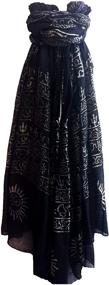 img 1 attached to Indian Mantra Block Printed Prayer Women's Accessories in Scarves & Wraps