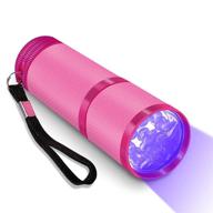 💅 portable mini uv led nail lamp: fast drying nail art tool for gel nails – 9 led flashlight design in pink logo