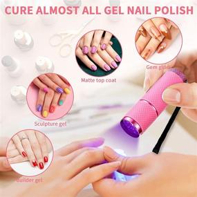 img 2 attached to 💅 Portable Mini UV LED Nail Lamp: Fast Drying Nail Art Tool for Gel Nails – 9 LED Flashlight Design in Pink