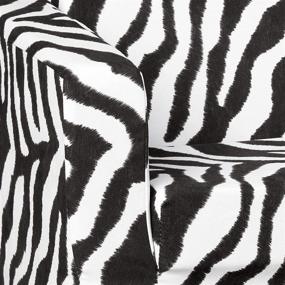 img 1 attached to 🦓 Zebra Print Toddler Flip Sofa by Fun Furnishings