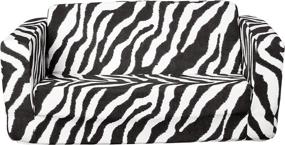img 3 attached to 🦓 Zebra Print Toddler Flip Sofa by Fun Furnishings