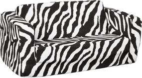 img 4 attached to 🦓 Zebra Print Toddler Flip Sofa by Fun Furnishings