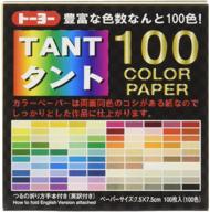 🧾 toyo origami paper, tant 7.5cm x 7.5cm, 100 assorted colors, 1 piece (007203) logo