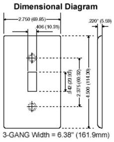 img 1 attached to Leviton 80421-W Combination Wallplate: 2-Toggle, 1-Decora/GFCI Device | Sleek and Durable Design