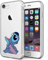 litech cute stitch case [flexfit] protective clear funny cartoon creative artistic case for apple iphone 7 logo