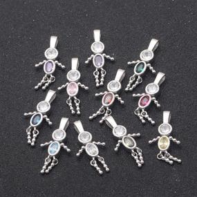 img 3 attached to 🌟 Sterling Silver Zirconia Birthstone Necklaces for Girls' Jewelry in Necklaces & Pendants