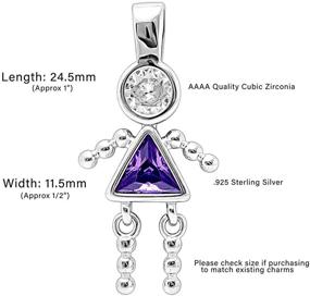 img 2 attached to 🌟 Sterling Silver Zirconia Birthstone Necklaces for Girls' Jewelry in Necklaces & Pendants