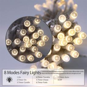 img 2 attached to 🎄 33ft 100 LED Christmas Lights with Remote, Timer & 8 Modes, Waterproof for Xmas Tree, Easter, Festival, Thanksgiving, Wedding, Party Décor - Indoor/Outdoor Decoration, Warm White