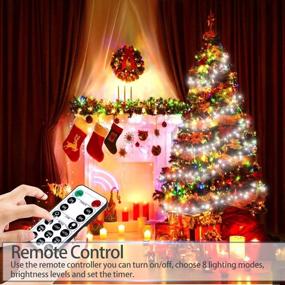 img 3 attached to 🎄 33ft 100 LED Christmas Lights with Remote, Timer & 8 Modes, Waterproof for Xmas Tree, Easter, Festival, Thanksgiving, Wedding, Party Décor - Indoor/Outdoor Decoration, Warm White