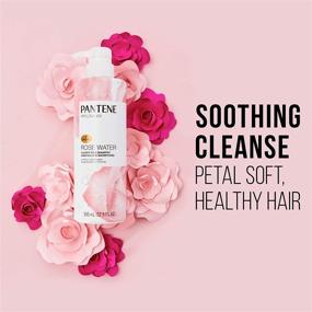 img 2 attached to 🌹 Sulfate, Paraben and Dye Free Shampoo: Pantene Pro-V Blends Soothing Rose Water, 17.9 fl oz