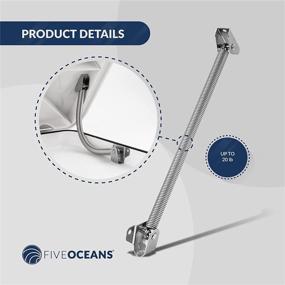 img 1 attached to 🔧 Stainless Steel 8-inch Hatch Lid Support Spring/Holder - Five Oceans FO-2884