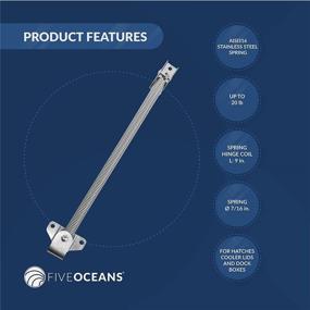 img 3 attached to 🔧 Stainless Steel 8-inch Hatch Lid Support Spring/Holder - Five Oceans FO-2884