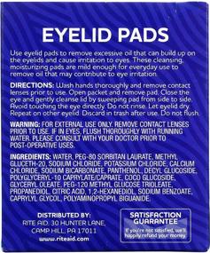 img 1 attached to Rite Aid Makeup Remover Eyelid Wipes Pads - 30 Wipes: Gentle and Hypoallergenic Makeup Remover Solution