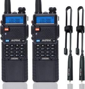 img 4 attached to Аиритон и BAOFENG UV-5R 5W портативная двухдиапазонная радиостанция с двумя аккумуляторами 3800mAh и складной тактической антенной 18,8 дюйма - 2 шт.