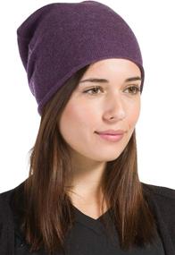 img 3 attached to 🧣 Fishers Finery Women's 100% Pure Cashmere Slouchy Beanie - Luxurious & Cozy Winter Hat