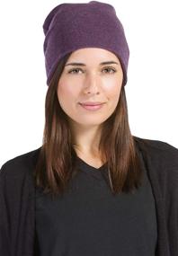 img 4 attached to 🧣 Fishers Finery Women's 100% Pure Cashmere Slouchy Beanie - Luxurious & Cozy Winter Hat