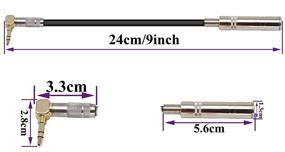 img 3 attached to 🎧 AAOTOKK 90 Degree 1/8 to 1/4 Stereo Adapter Cable - Premium TRS 90° 3.5mm Male to 6.35mm Female for Amplifiers, Guitar, Home Theater, Laptop - 9inch/24cm