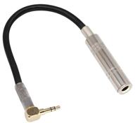 🎧 aaotokk 90 degree 1/8 to 1/4 stereo adapter cable - premium trs 90° 3.5mm male to 6.35mm female for amplifiers, guitar, home theater, laptop - 9inch/24cm logo