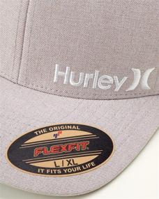 img 3 attached to Hurley Men's One & Only Corp Flexfit Perma Curve Bill Baseball Hat: Superior Style and Comfort for Men
