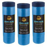 🎨 dura-gold pure blue pre-taped masking film, 43" wide x 65' long, 3 pack - overspray paintable plastic sheet for auto painting & furniture protection logo