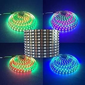 img 1 attached to HKBAYI 4M WS2812B 5050 SMD Built-in WS2811 IC Black Board LED Strip Lights - 240 LED 240 Pixel Matrix (Non-Waterproof)