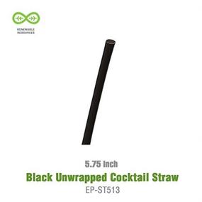 img 2 attached to 🍹 Eco-Products Unwrapped Black Cocktail Straws - Bulk Pack of 20,000 (EP-ST513)