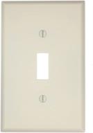 🔘 enhance your switches with the leviton 80501-t 1-gang toggle device switch wallplate, midway size, thermoset, device mount in light almond logo